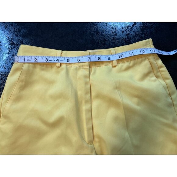 Vintage LBH Yellow High Waisted Elastic Waistband Shorts Sz 8 - Picture 6 of 9